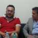 Michele Pio Antolini, presidente dell'Arcigay Bat e Francesco Rutigliano, proprietario di Giallo oro